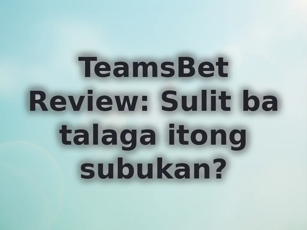 TeamsBet Review